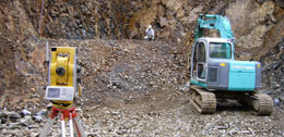 Robotic One-man survey for Steep Dam Construction Site (GPT-9000A)